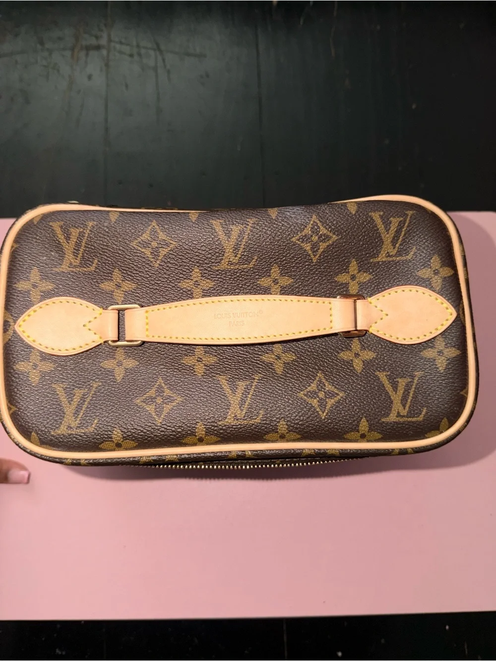 Louis Vuitton Monogram Cosmetic Case in Brown and Tan